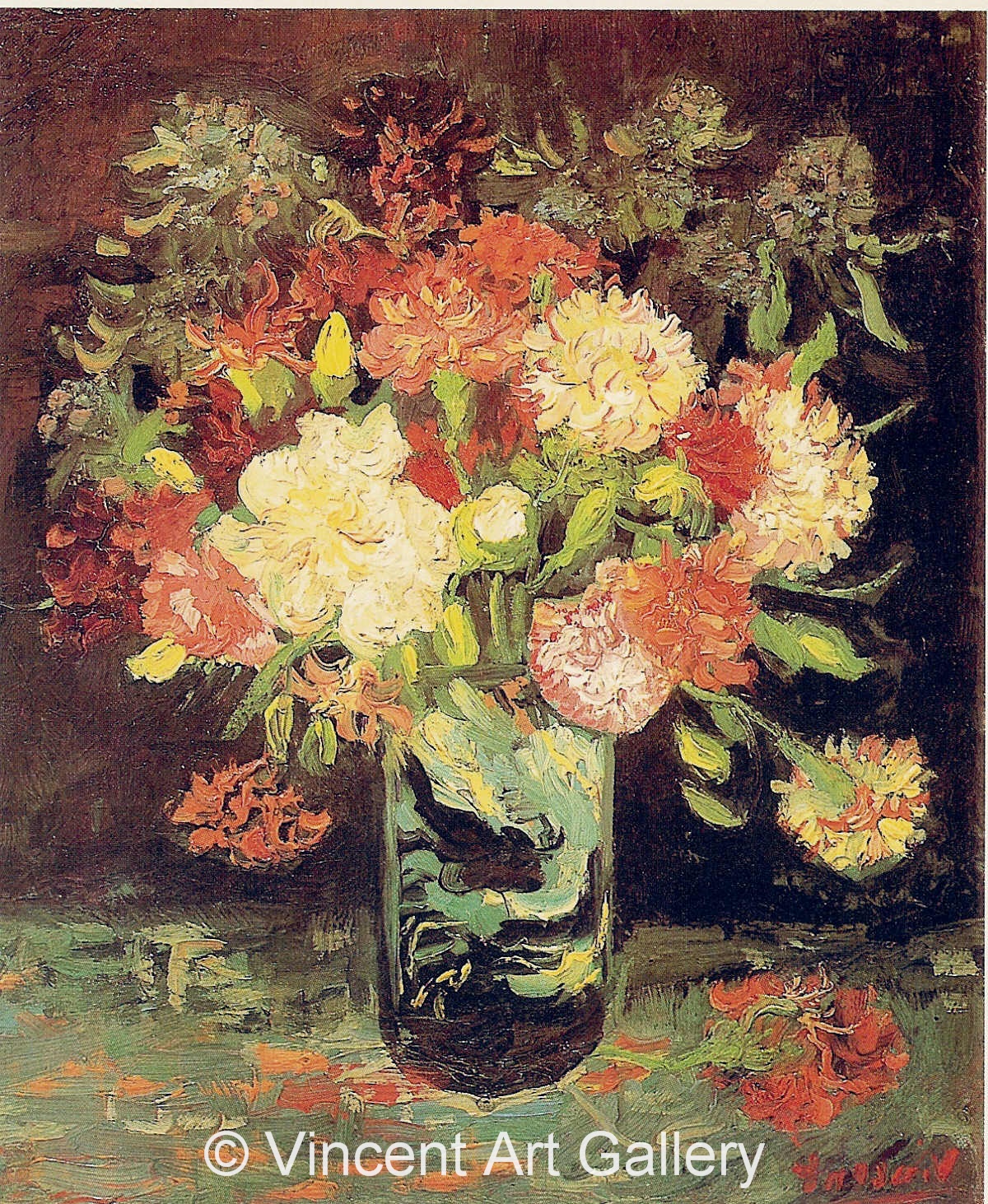 JH1145, Vase with Carnations